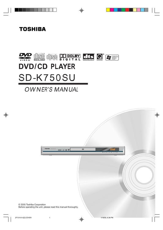 Toshiba SDK750 SDK750SU DVD Player Operating Manual