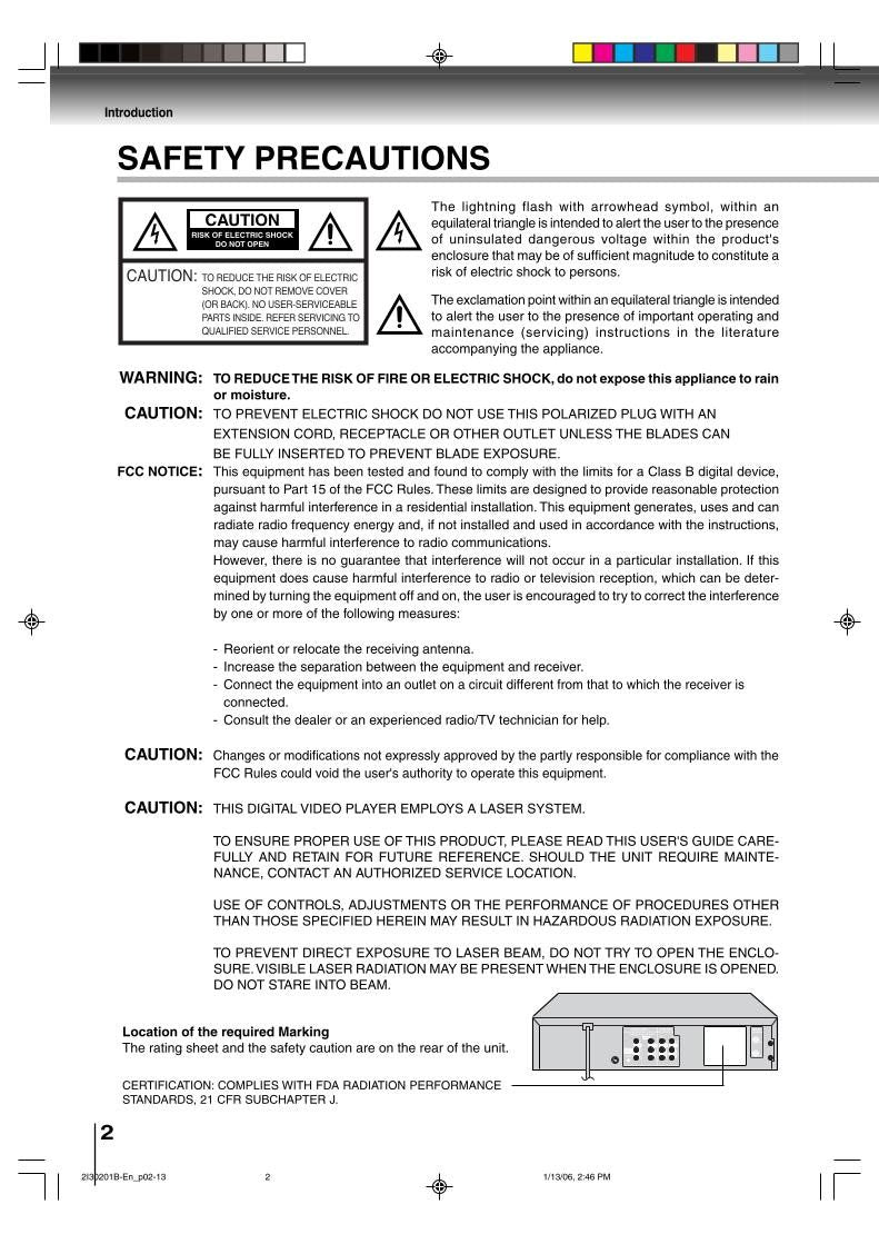 Toshiba SDKV550 SDKV550SU SER0220 DVD/VCR Combo Player Operating Manual