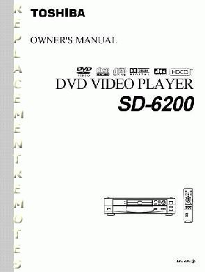 Toshiba SD6200 ser0034 Consumer Electronics Operating Manual