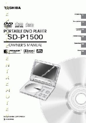 Toshiba SDP1500 Consumer Electronics Operating Manual