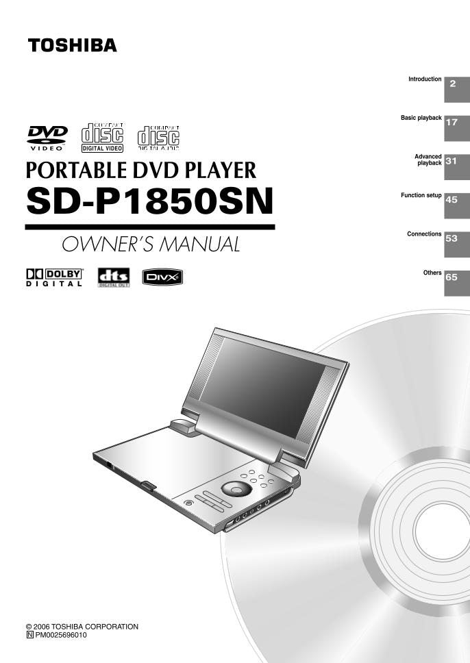 Toshiba SDP1850SNOM TV/DVD Combo Operating Manual