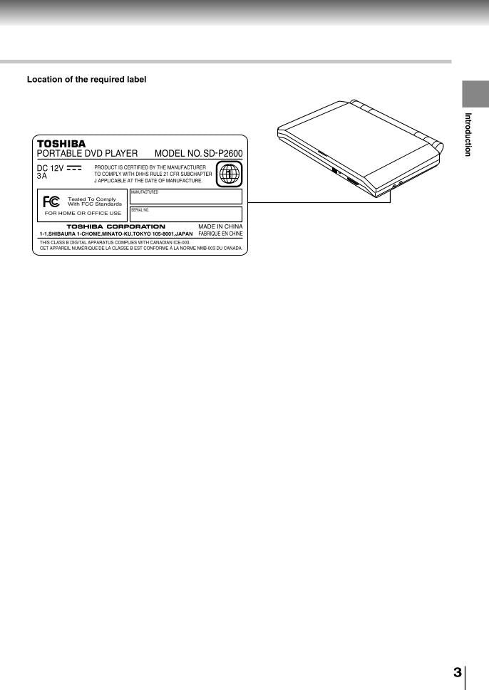 Toshiba SDP2600OM DVD Player Operating Manual