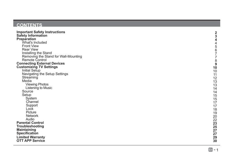 Seiki SE42UMT TV Operating Manual