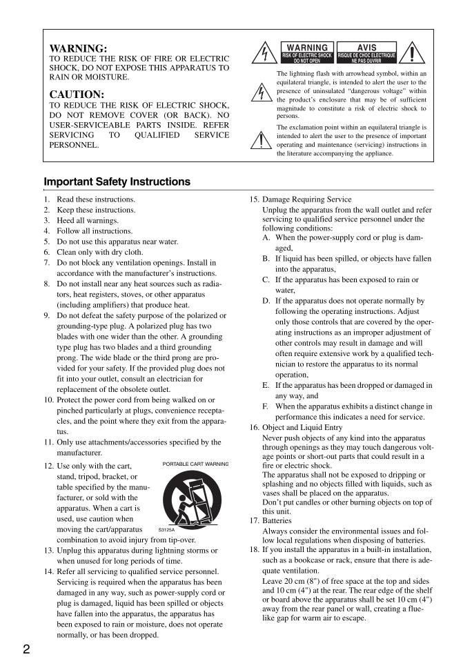 Onkyo HTRC180 TXNR807 Audio/Video Receiver Operating Manual