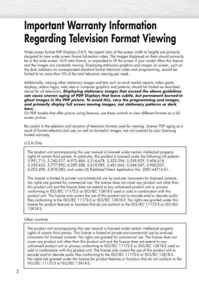 Samsung SPR4212OM TV Operating Manual