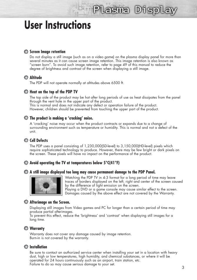 Samsung SPR4212OM TV Operating Manual