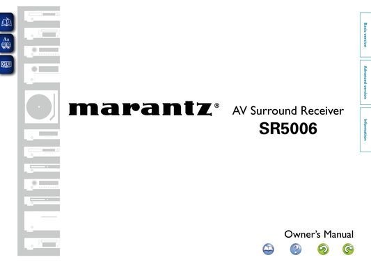 Marantz SR5006 AV Receiver Owner/ User Manual (Pages: 149)