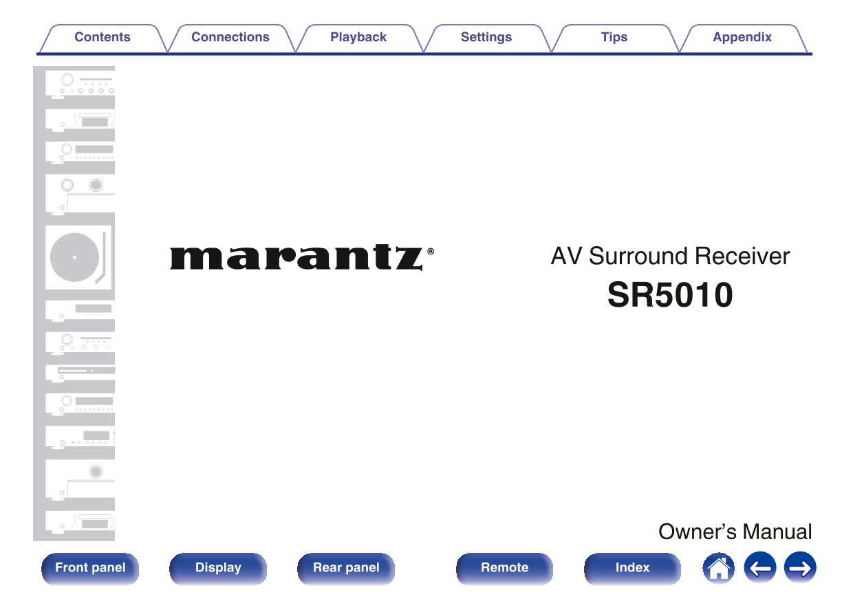 Marantz SR5010 AV Receiver Owner/ User Manual (Pages: 295)