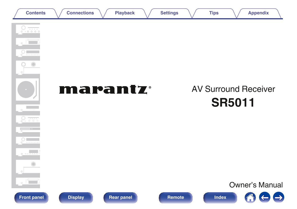 Marantz SR5011 AV Receiver Owner/ User Manual (Pages: 293)