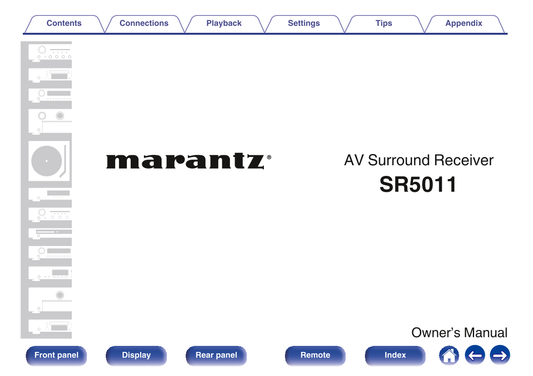 Marantz SR5011 AV Receiver Owner/ User Manual (Pages: 293)