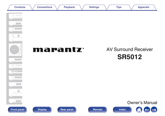 Marantz SR5012 AV Receiver Owner/ User Manual (Pages: 288)