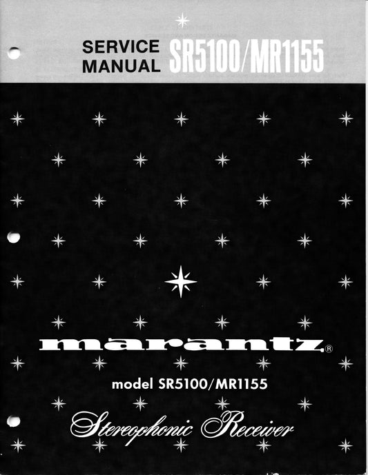 Marantz SR5100 & MR1155 Stereophonic Receiver Service Manual (Pages: 34)