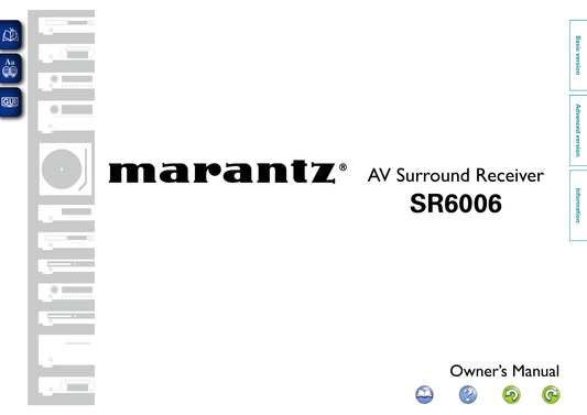 Marantz SR6006 AV Receiver Owner/ User Manual (Pages: 159)