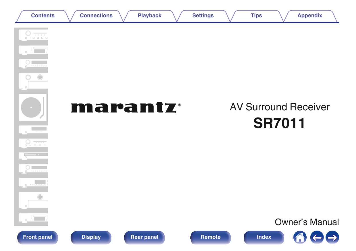 Marantz SR7011 AV Receiver Owner/ User Manual (Pages: 355)