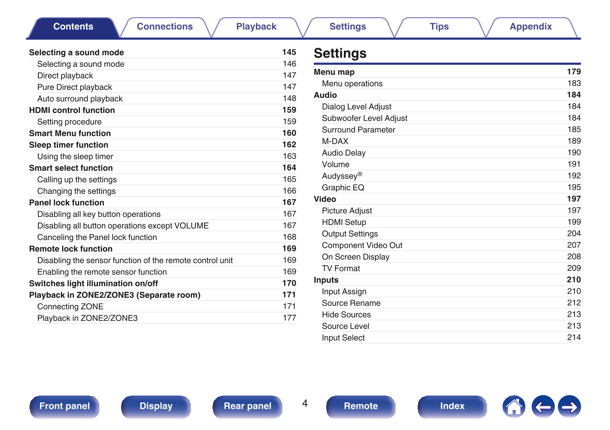 Marantz SR7011 AV Receiver Owner/ User Manual (Pages: 355)