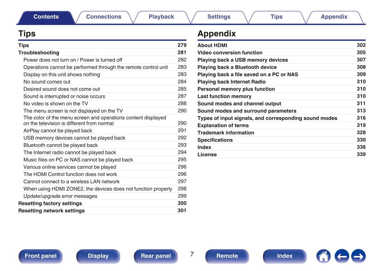 Marantz SR7013 AV Receiver Owner/ User Manual (Pages: 350)