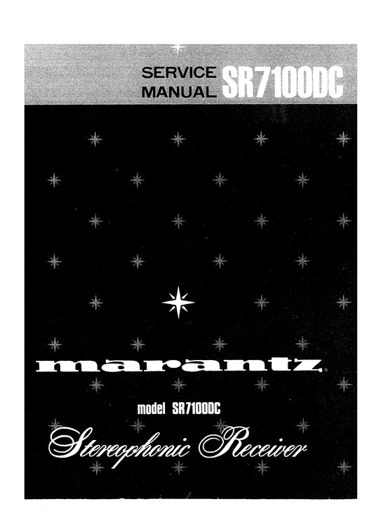 Marantz SR7100 DC Stereophonic Receiver Service Manual (Pages: 47)