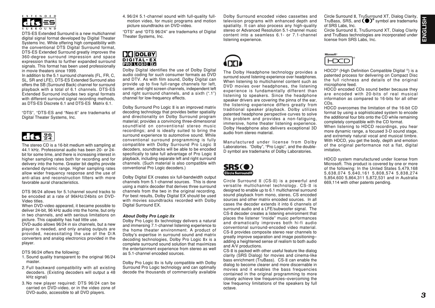 Marantz SR9600 AV Receiver Owner/ User Manual (Pages: 68)