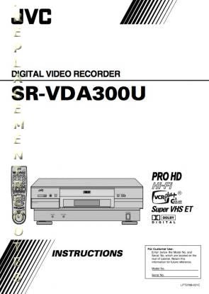 JVC HDMH30000U HMDH30000U HMDH3000U VCR Operating Manual