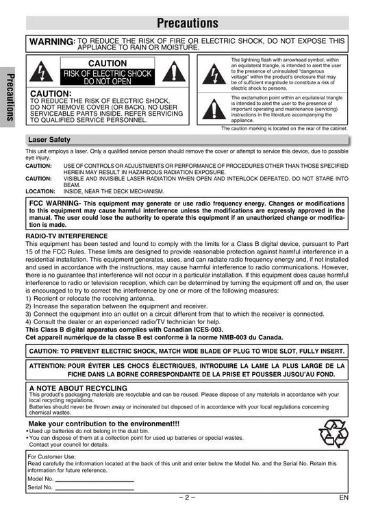 Funai SV2000 WV806 DVD Recorder (DVDR) Operating Manual