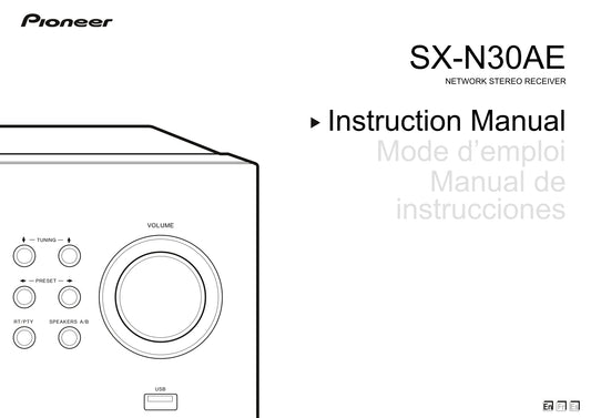 Pioneer SX-N30 AE Receiver Owner/ User Manual (Pages: 124)