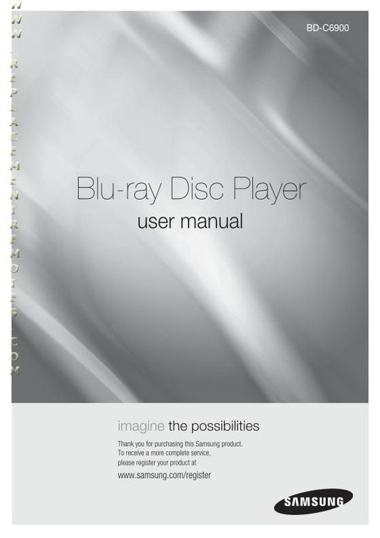 Samsung BDC6900/LAG Blu-Ray DVD Player Operating Manual