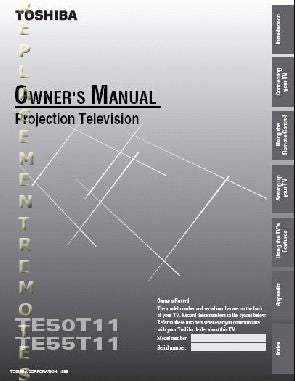 Toshiba CT9945 TE55T11 TV Operating Manual