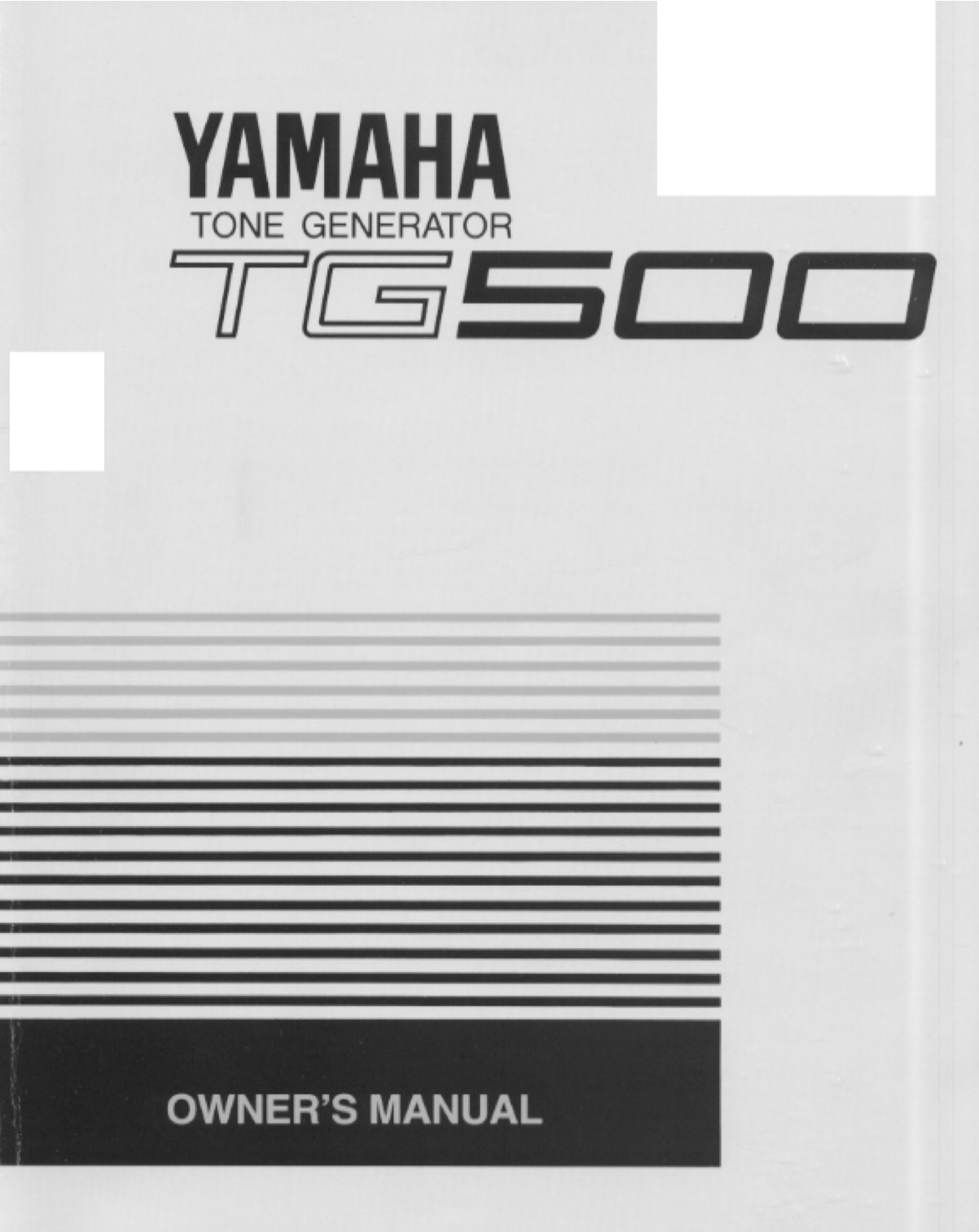 Yamaha TG500 Tone Generator Owner/ User Manual (Pages: 334)