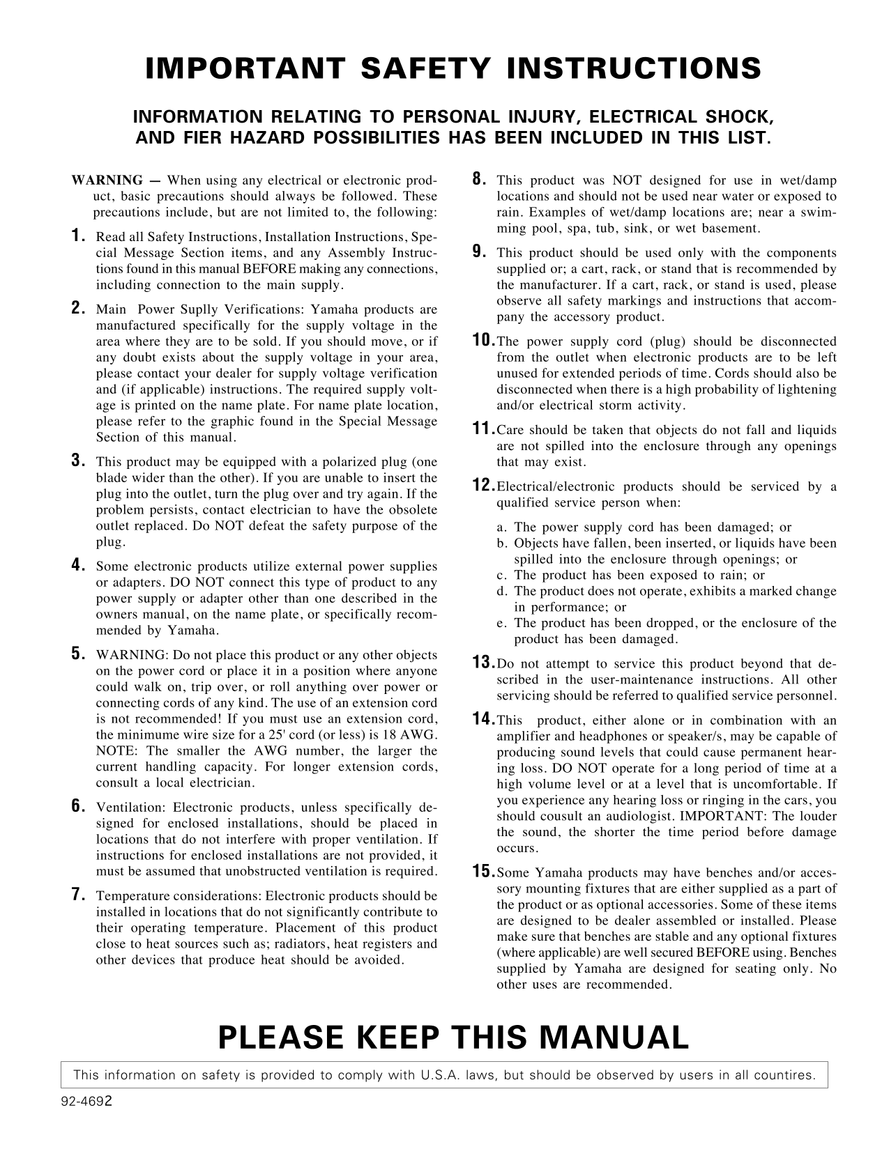 Yamaha TG500 Tone Generator Owner/ User Manual (Pages: 334)