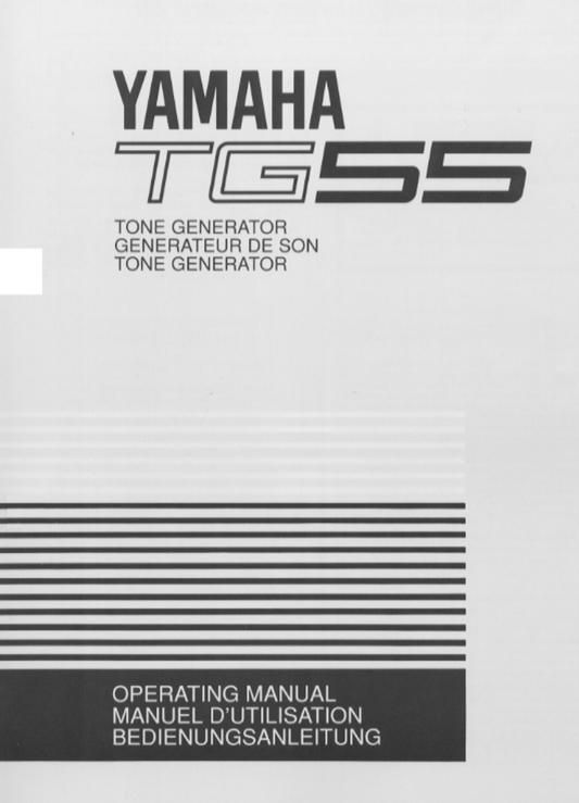 Yamaha TG55 Tone Generator Owner/ User Manual (Pages: 85)