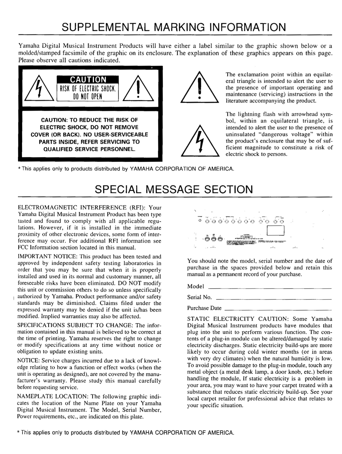 Yamaha TG77 Tone Generator Owner/ User Manual (Pages: 88)