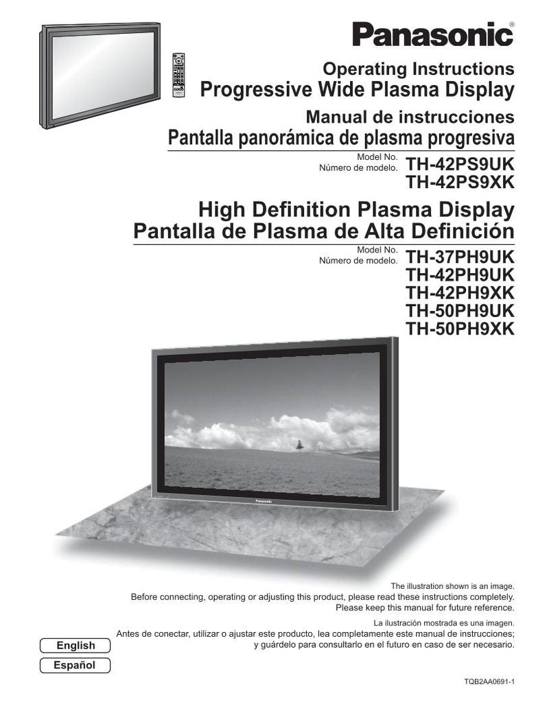 Panasonic TH37PH9UK TH42PH9UK TH42PH9XK TV Operating Manual