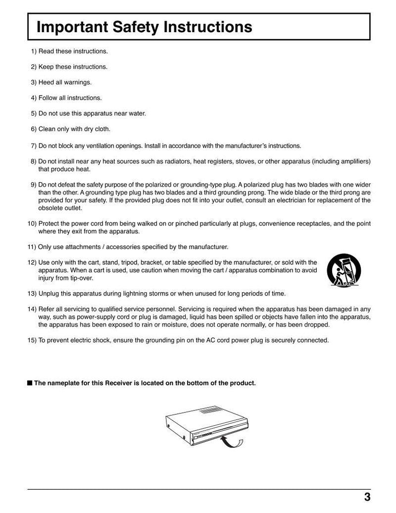 Panasonic TH42XVS30 TH50XVS30 TH50XVS30U TV Operating Manual