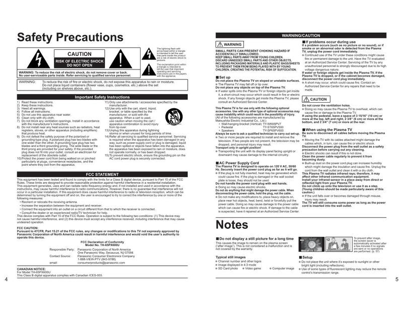 Panasonic TH65PX600U TV Operating Manual