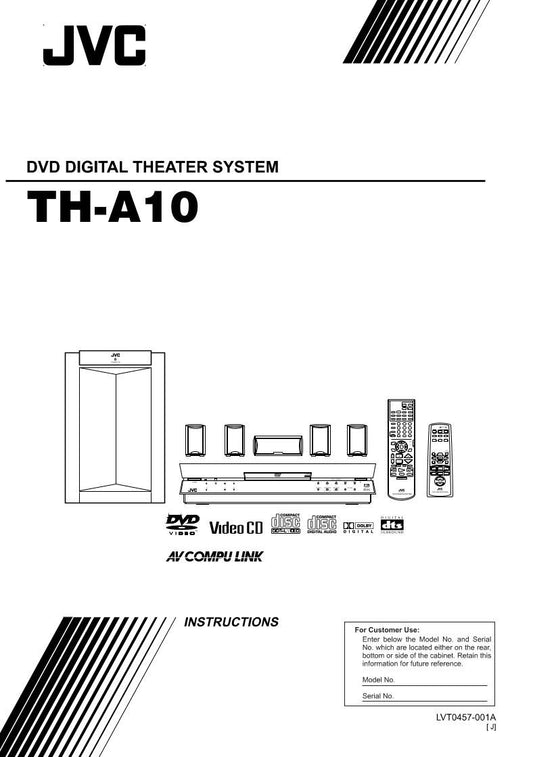 JVC THA10 THA10J XVATH10 Audio System Operating Manual