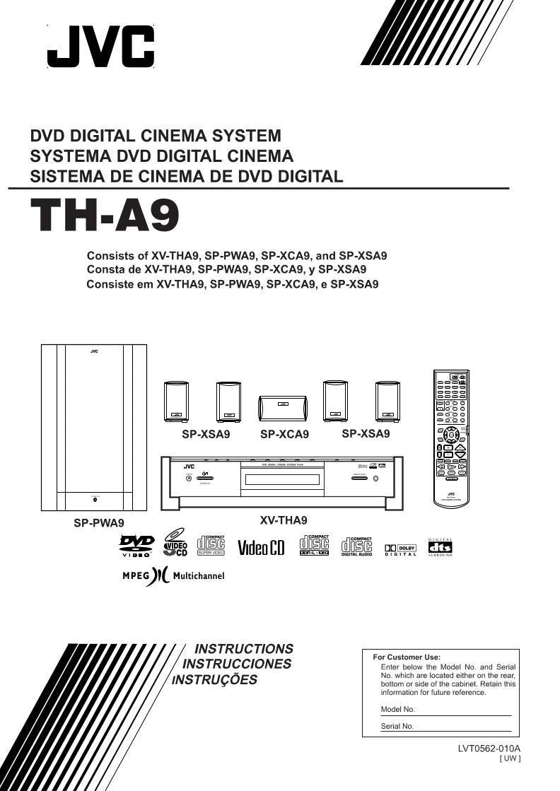 JVC SPPWA9 SPXCA9 spxsa9 Home Theater System Operating Manual