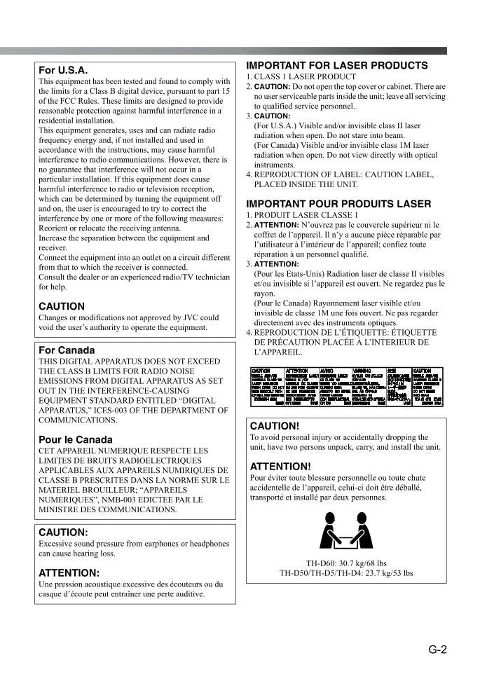 JVC THD5OM DVD Player Operating Manual