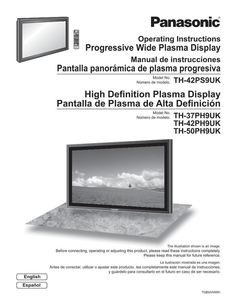 Panasonic TH37PH9UK TH42PH9UK TH42PH9XK TV Operating Manual