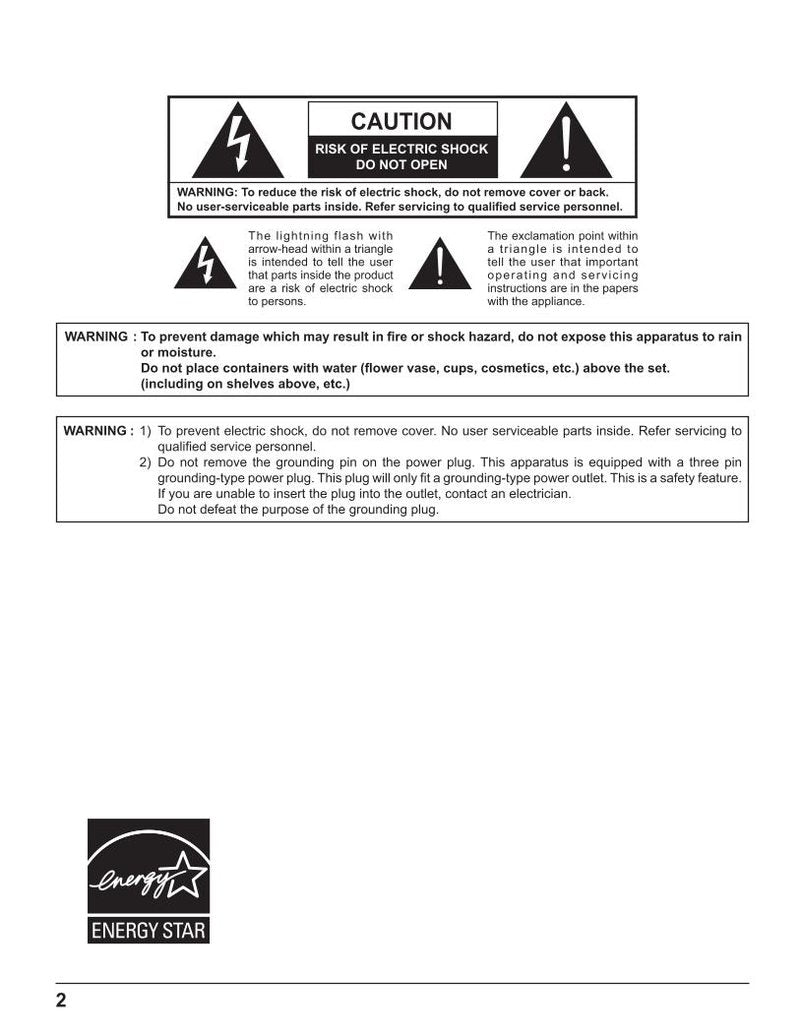 Panasonic THEBP50F9 TV Operating Manual