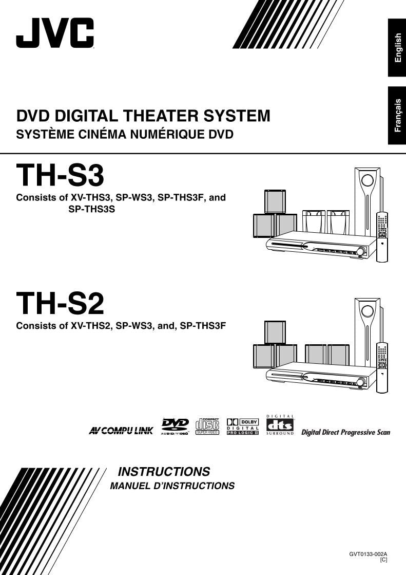 JVC THS2 THS3 XVTHS2 Audio/Video Receiver Operating Manual