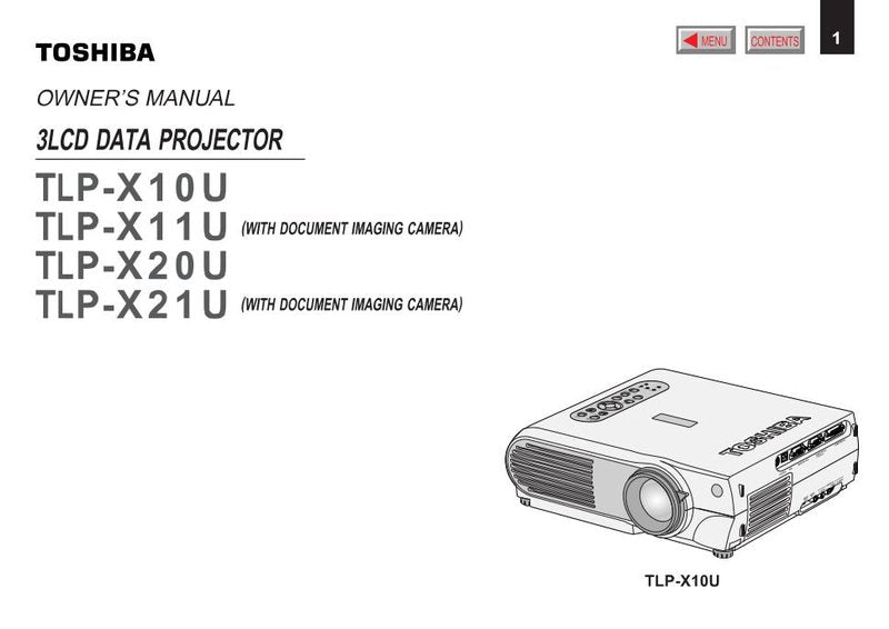 Toshiba TLPX10 TLPX10U TLPX11 Consumer Electronics Operating Manual