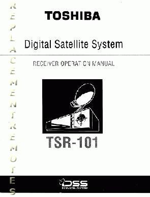 Toshiba TSR101 Satellite Receiver Operating Manual