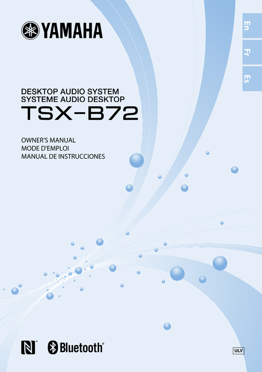 Yamaha TSX-B72 Audio System Owner's/ User Manual (Pages: 56)