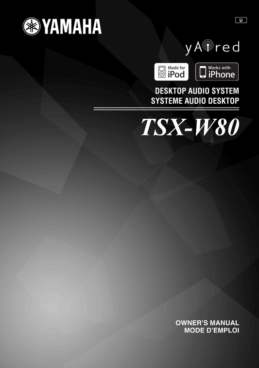 Yamaha TSX-W80 Audio System Owner's/ User Manual (Pages: 16)