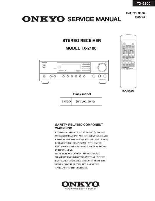 Onkyo TX-2100 Stereo Receiver Service Manual (Pages: 35)
