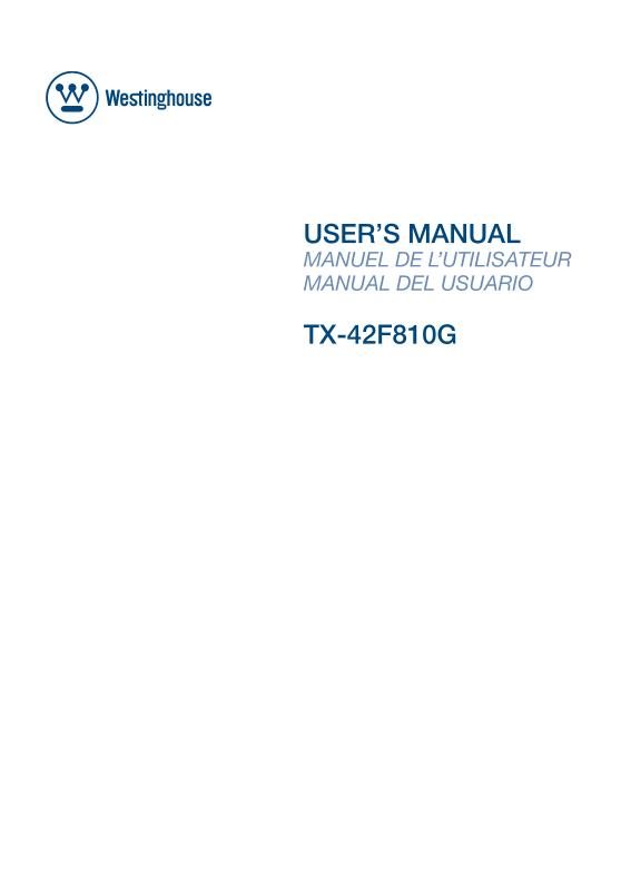 Westinghouse TX42F810GOM TV Operating Manual