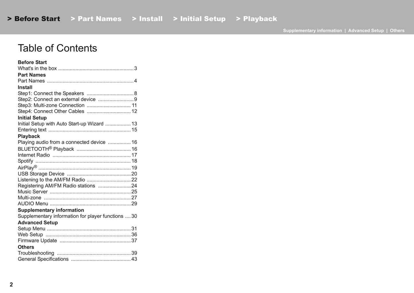 Onkyo TX-8260 Audio Receiver Owner's/ User Manual (Pages: 136)