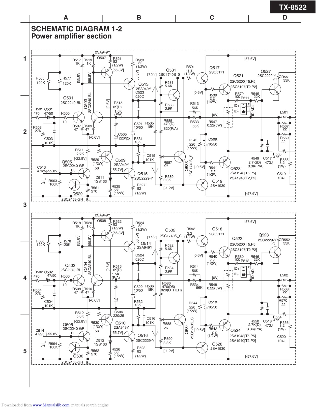 Onkyo TX-8522 Stereo Receiver Service Manual (Pages: 53)