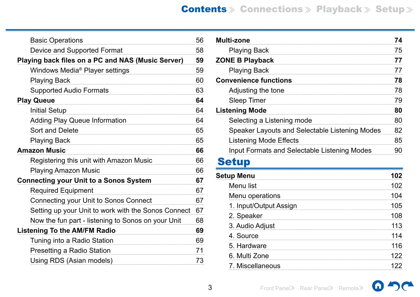 Onkyo TX-NR595 Audio Receiver Owner's/ User Manual (Pages: 148)
