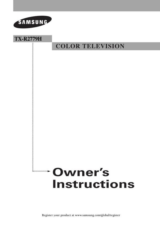 Samsung TXR2779 TV Operating Manual